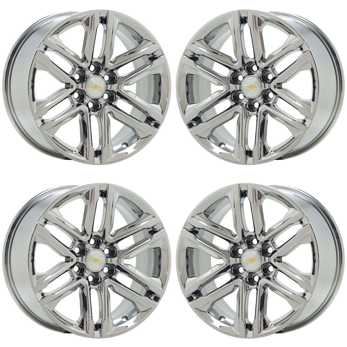 18" Chevrolet Colorado Canyon Bright Chrome wheels rims OEM set 5869 5966